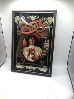 Retro Pepsi Cola Advertising Mirror Framed