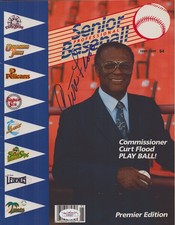CURT FLOOD - PROGRAM SIGNED WITH CO-SIGNERS