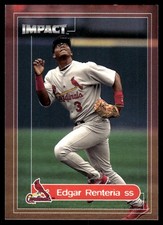 Edgar Renteria 2000 Fleer Impact #22 Cardinals MLB READ FREE SHIP AutographDen