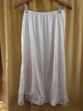 Vintage '60s '70s Vanity Fair Long Slip Beige Size Medium Nylon 