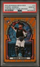 2023 Bowman Chrome MB ROY Fav Orange #11 Gabriel Moreno RC PSA 10 [19/25]