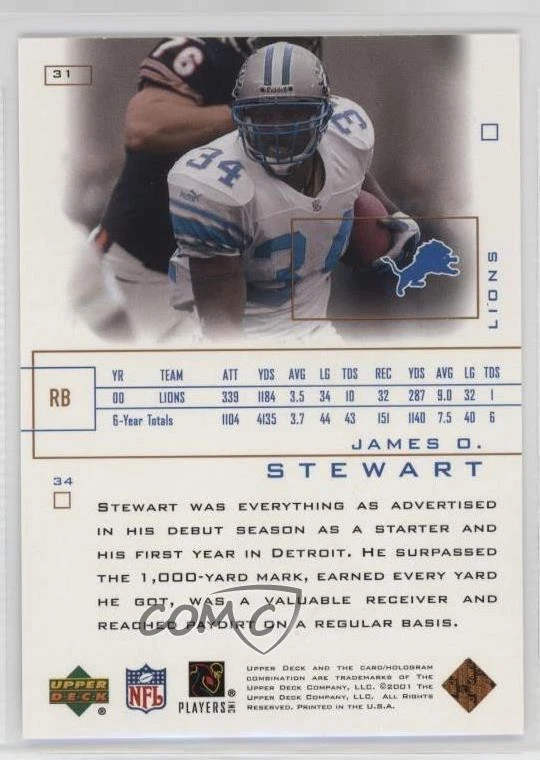 2001 Upper Deck Pros & Prospects James Stewart #31 - Image 2 of 2