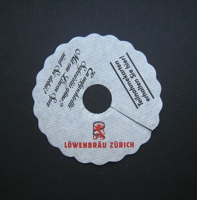 LÖWENBRÄU PILSDECKCHEN Bierdeckel Coaster Beer Bier Schweiz NEU SELTEN  V2