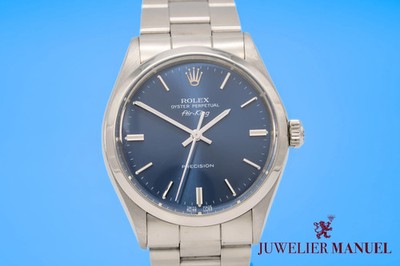 Rolex Air King 5500 Rare Blue Dial Stainless Steel Automatic 34mm