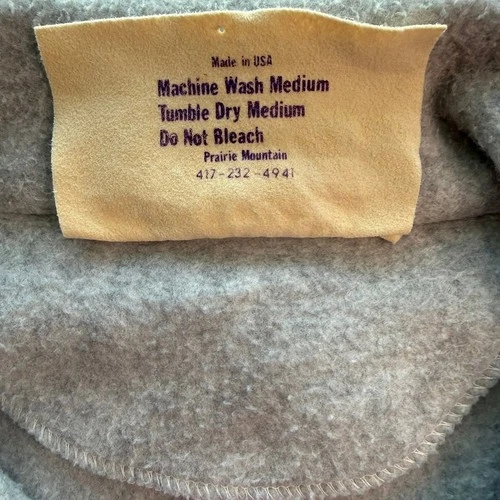 Arctic Image Fleece Jacket Mens XL Grey Good Vintage Alaska Snap Mock Neck USA image 5