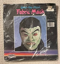Vintage Halloween Topstone Over-The-Head Fabric Mask "Monster" NOS! NEVER WORN!