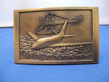 Boeing Aircraft Promo Belt Buckle Aerospace Vintage 1975 R S Buckle