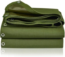 Tarp Canvas,Heavy Duty Waterproof for Outdoors, Truck, Water Resistant, UV Re...