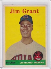 1958 Topps Baseball Card #394 Jim Grant Rookie Cleveland Indians - Ex-ExMt. rookie card picture