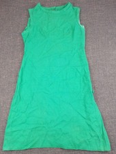 Vtg Green Sleeveless Dress Retro 1960  s As-is Condition