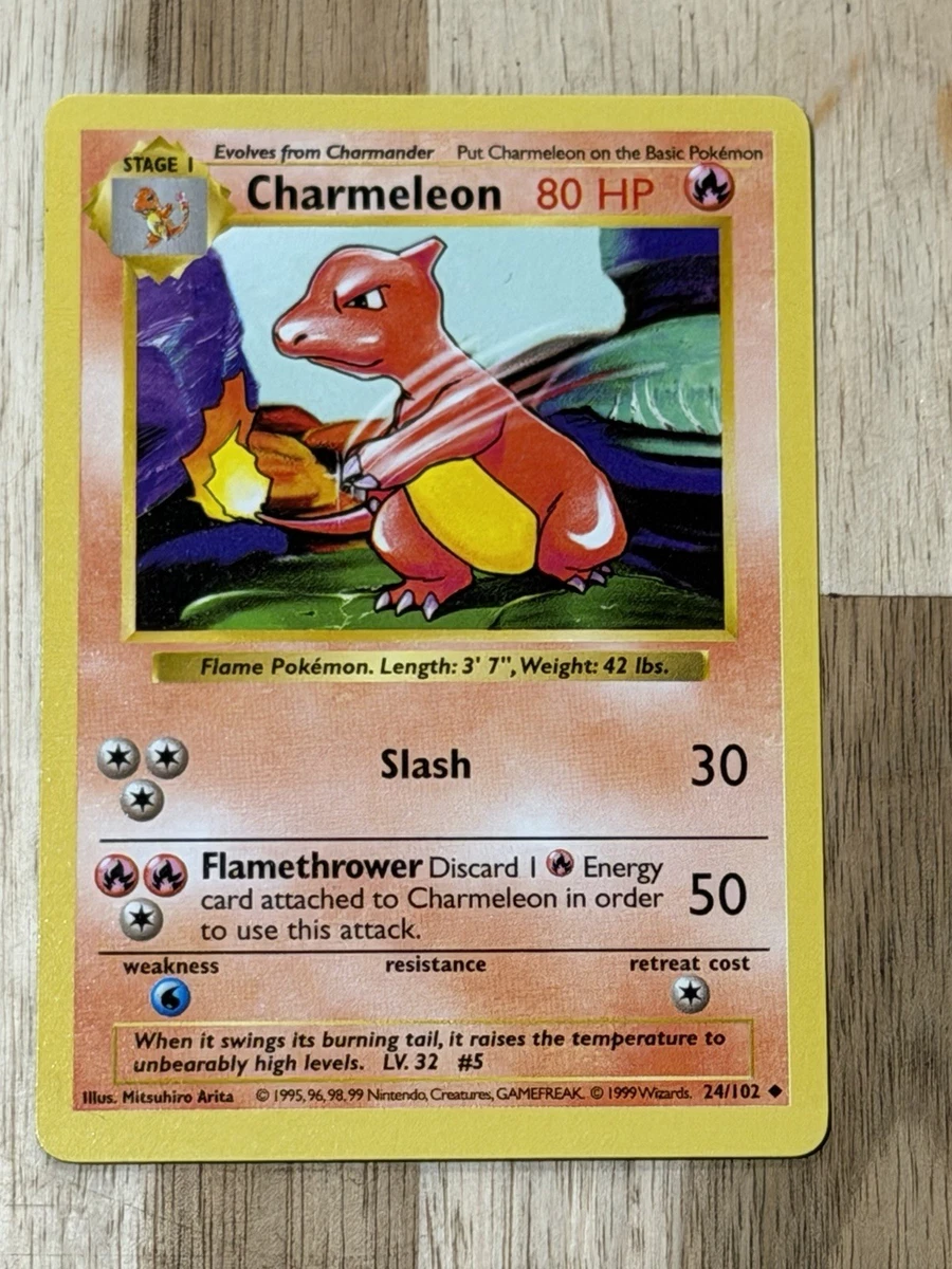 Charmeleon Pokémon TCG Shadowless Individual Collectible Card Game