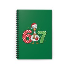 Silly Duck 67 Christmas Spiral Notebook  Ruled 67 Meme Gift for Teen