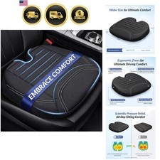 Wedge Car Seat Cushion For Tailbone Pain Relief Better Visibility Ergonomi...
