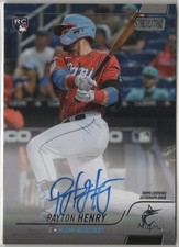 Payton Henry 2022 Topps Stadium Club Rookie Autograph Card #SCBA-PH AUTO. rookie card picture