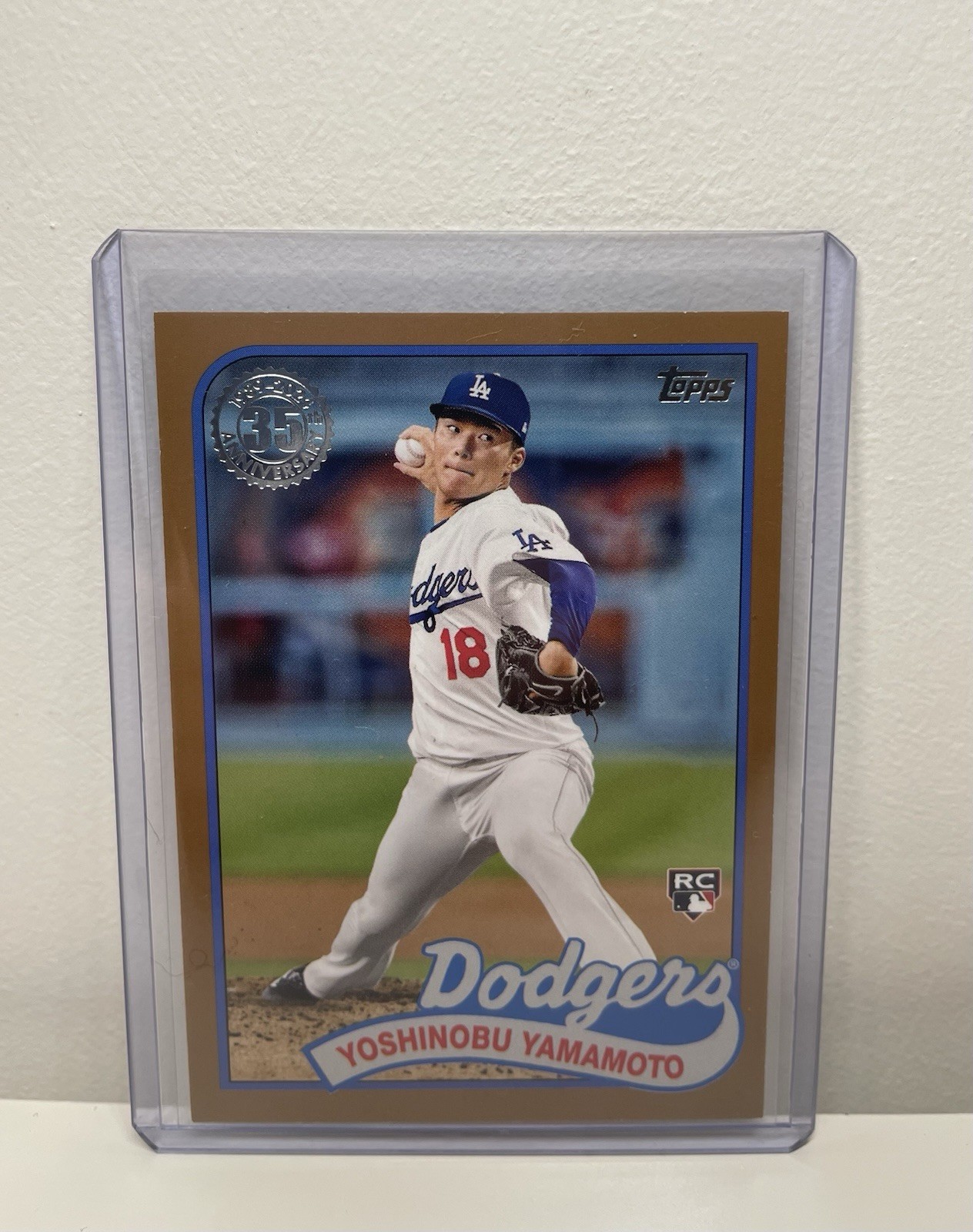 Yoshinobu Yamamoto 2024 Topps 1989 Design 35th Anniversary Gold /50