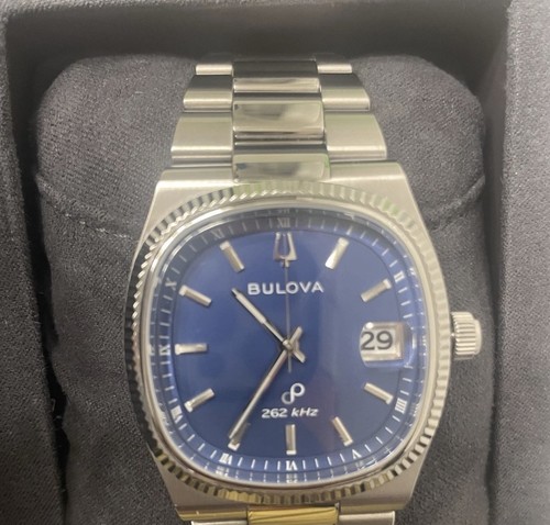 Bulova Classic Super Seville 262kHz Precisionist Blue Dial 96B440 Mens Watch