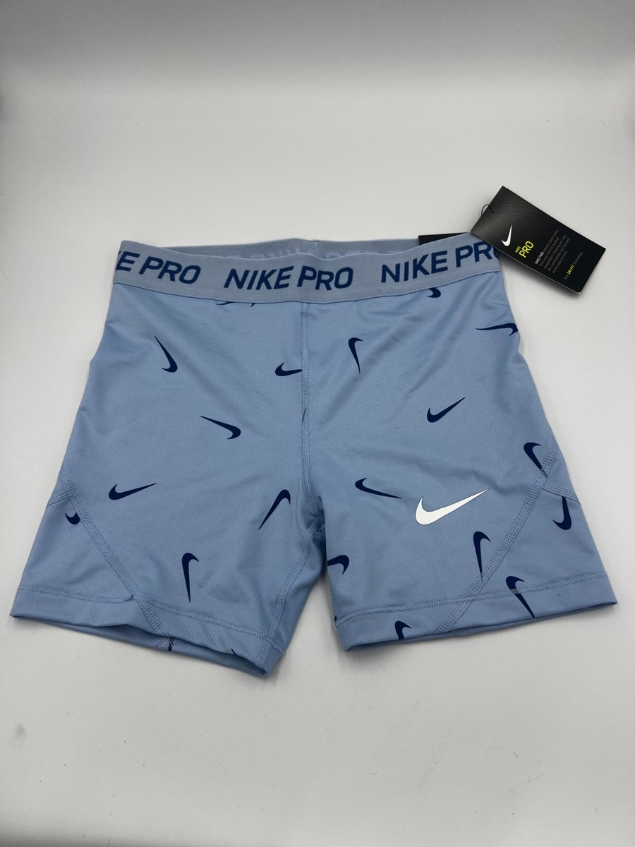 light blue nike pro shorts