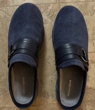 Easy Spirit Women’s Blue Suede Eleena Clogs 9M