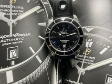 Breitling Superocean Heritage 46mm Blk Dial SS Auto A17320/Factory Serviced 3/26 9