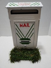 Vintage Mailbox Letters To Santa Rustic Look Distressed White Red Green Homemade