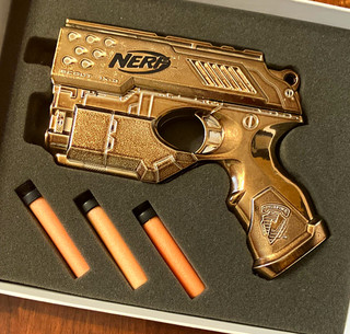 Rare promo NERF N Strike Scout IX 3 Dart Blaster Metallic w/ 3 Darts Boxed 2008