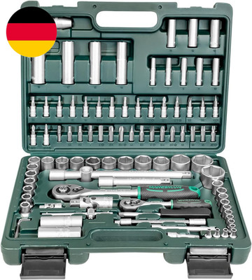 Brüder Mannesmann Steckschlüsselsatz, 94-Teilig - Werkzeugkoffer Mit Ratschen, S