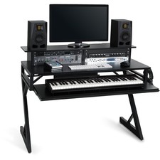 Hochwertiger Stagecaptain Studiotisch Recording-Workstation mit 2x Rackeinsätzen