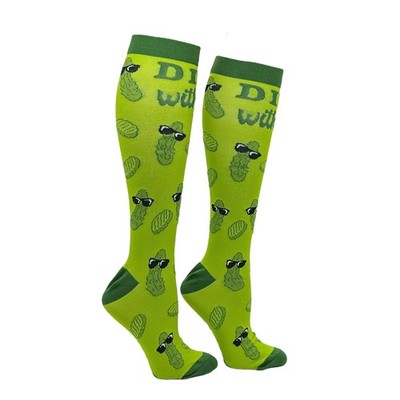 Unisex Dill With It Funny Pickle Compression Socks for Women and Men