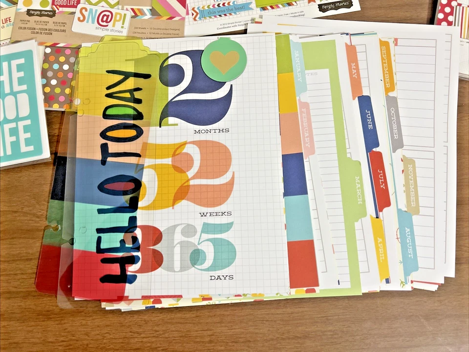 SNAP LIFE простые истории Carpe Diem еженедельный планировщик альбом карты карманные страницы набор - Изображение 2 из 4