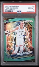 2025 Panini Prizm WNBA Paige Bueckers #5 Rookie RC Green Prizm PSA 10 GEM MINT