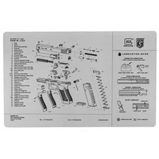 GL0CK OEM Bench Mat Black | Premium Quality Gun Cleaning Accessory 11 x 17 Gen 5