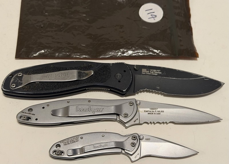3 Kershaw USA Pocket Knife KNIVES BLUR 1670BLKST Leek 1660ST And Chive 1620