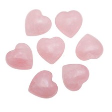 Loveliome 7 Mini Rose Quartz Heart Healing Palm Crystal Energy Stones Natural