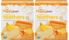 HappyBaby Organic Teethers Sweet Potato Banana 2 Pack