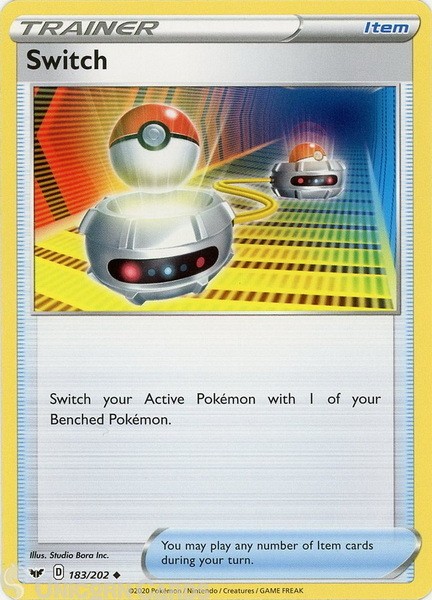 Switch 183/202 Uncommon Mint Pokemon Card ::