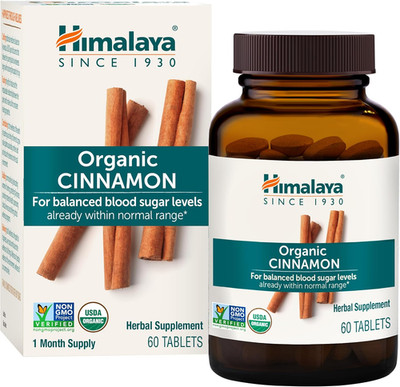Himalaya Organic Cinnamon, 30 Day Supply - Herbal Glucose Metabolism Support - U