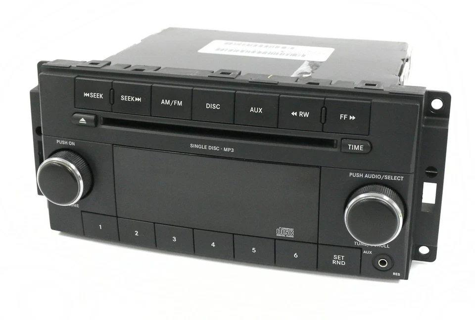 Jeep Commander Dodge AM FM 2008-2009 radio reproductor de CD con Aux P68021159AC RES Foto 3 de 4