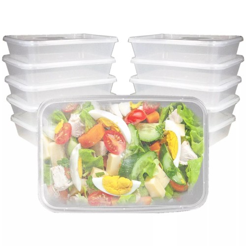10x CONTENITORI DA ASPORTO PER ALIMENTI A MICROONDE DA 500ml - Foto 5 di 5