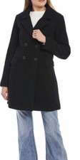 Junior Lg Gianni Bini Coat Black Nwt Wool Look Machine Wash