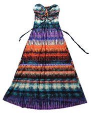 Love Halter Top maxi Dress Ombre Striped Tie Dye Size M Sleeveless - POPPIN
