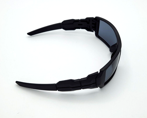 Men's Sports Wrap Rectangular Sunglasses Matte Black Dark Smoke Tint Lens - Picture 8 of 14
