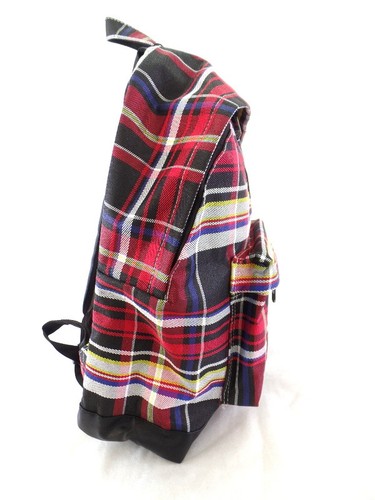 Heritage Authentic Rucksack rot kariert mit Laptopfach Schulrucksack abgerundet - Afbeelding 7 van 11