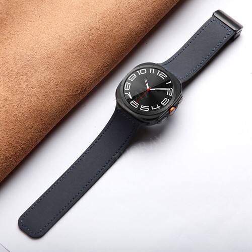Klamra magnetyczna skóra + silikonowy pasek pasek pasek do Samsung Galaxy Watch Ultra 47mm - Zdjęcie 7 z 24