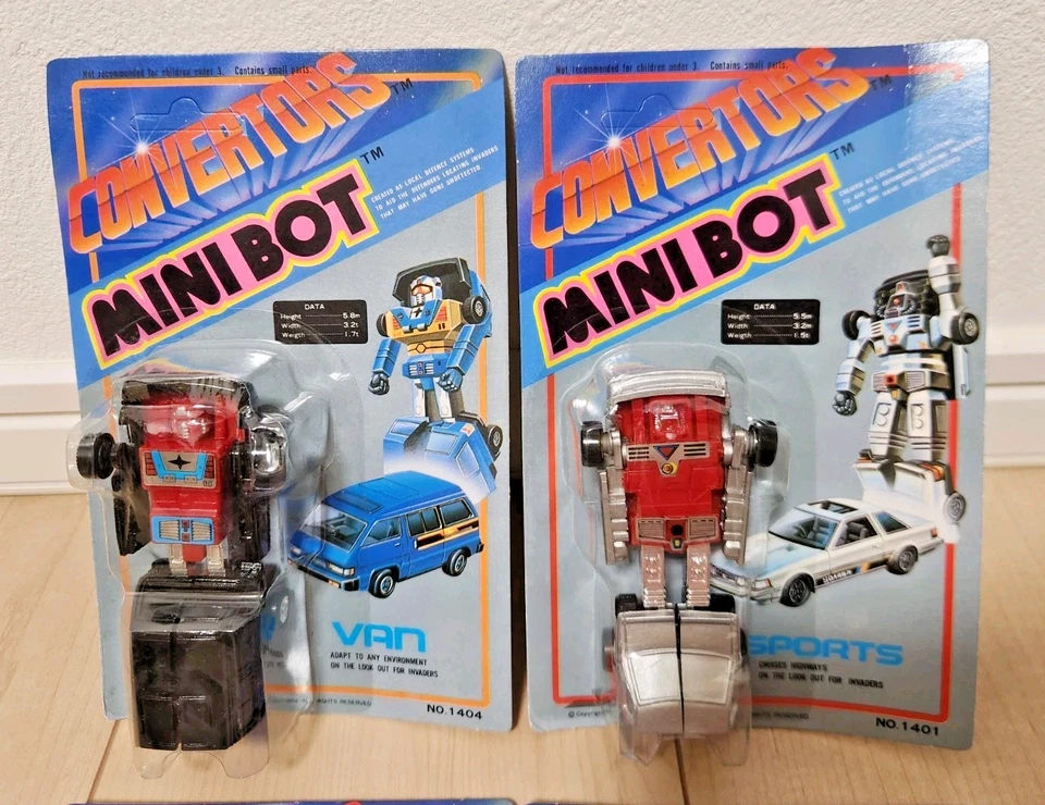 Vintage Convertors Mini Bot 1984 Lot of 4 MOC NEW GOBOTS / TRANSFORMERS Figure - Image 2 of 4