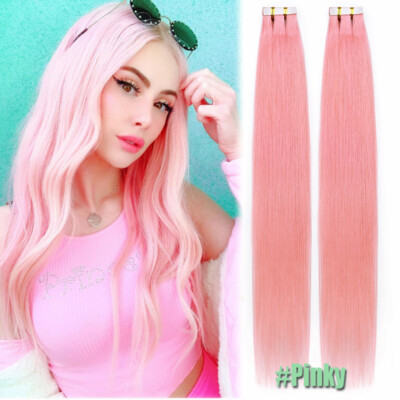 200G Thick Tape In Russian Human Hair Extensions Real Remy Skin Weft Balayage US