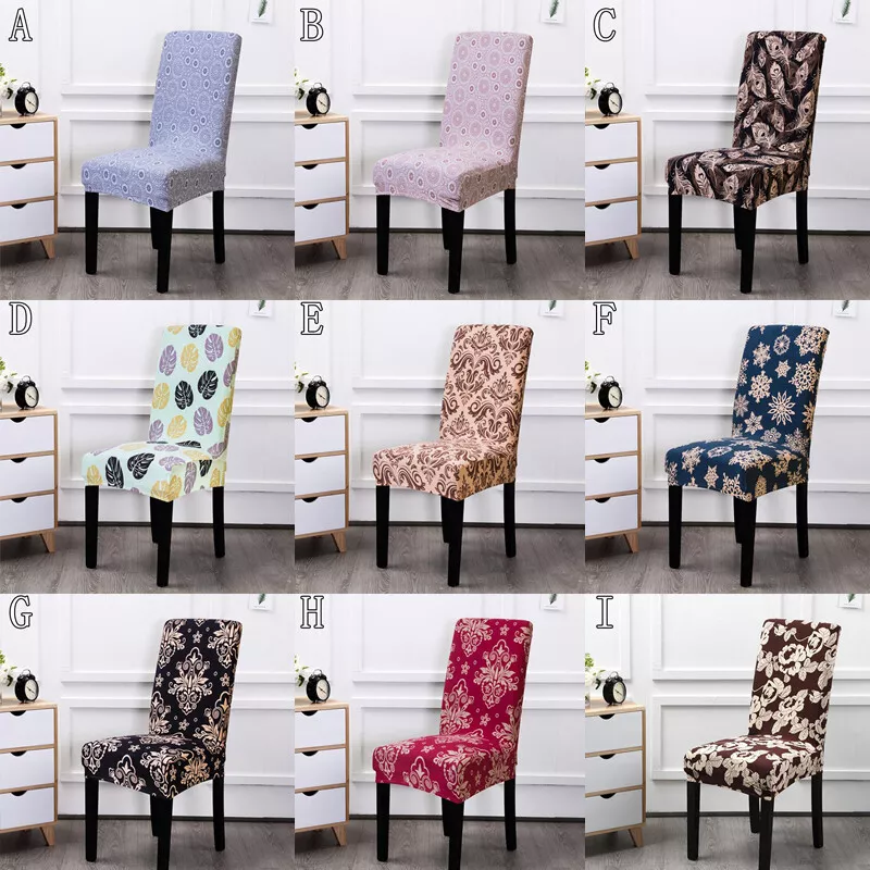 Chair Seat Covers Stretch Slipcover Removable Banquet Dining Room Wedding  Decor