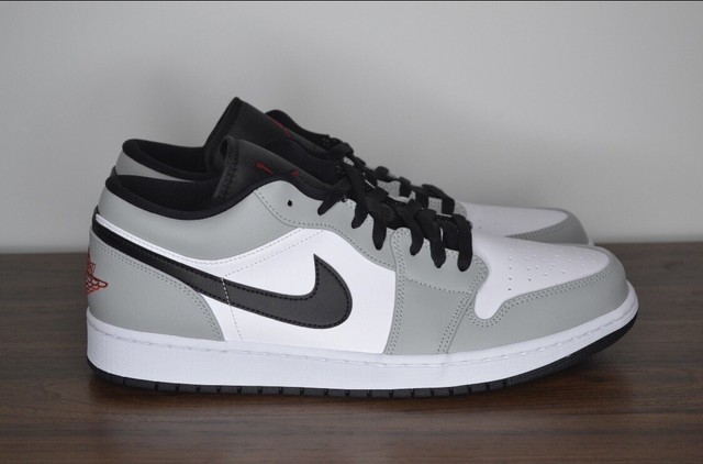 Air Jordan 1 Low Light Smoke Grey Gym Red White Size 13 for sale online | eBay