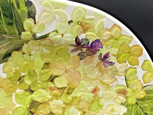SHABBY CHIC Melamine Hydrangea Flowers Large Serving Platter (17" x 12.5") NEW - Picture 6 of 9