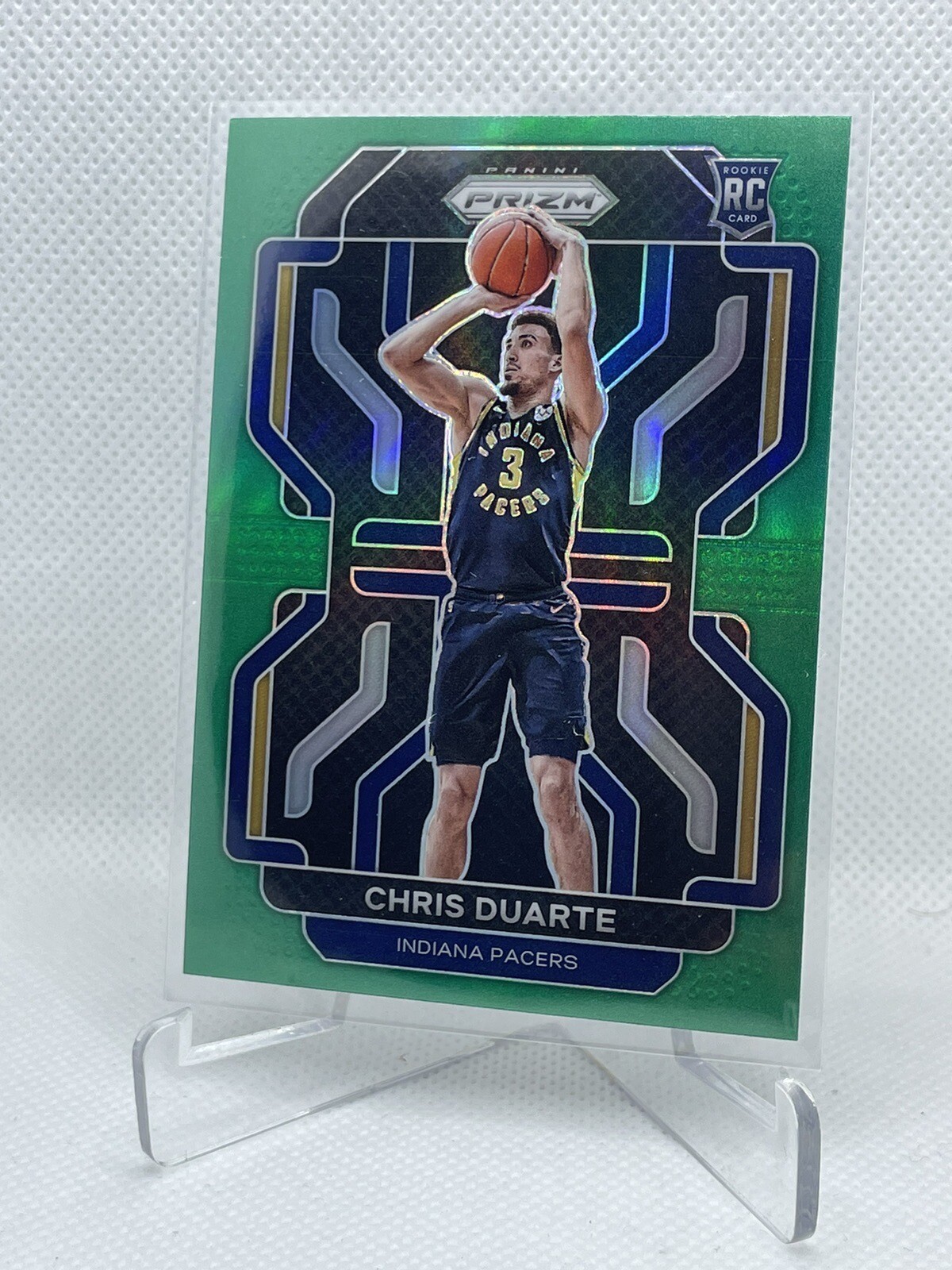 Chris Duarte 2021-22 Prizm Green Wave Prizm Rookie RC #315
