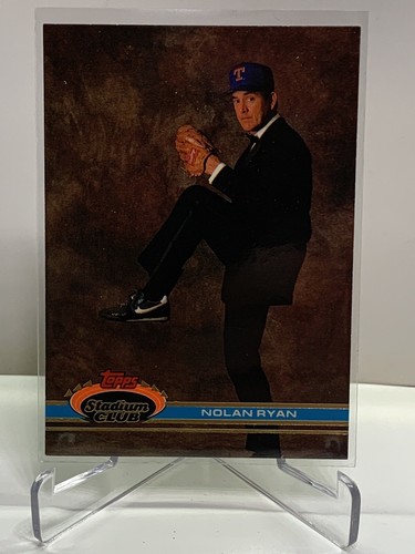 1991 Topps Stadium Club #200 Nolan Ryan Tuxedo Texas Rangers HOF MINT